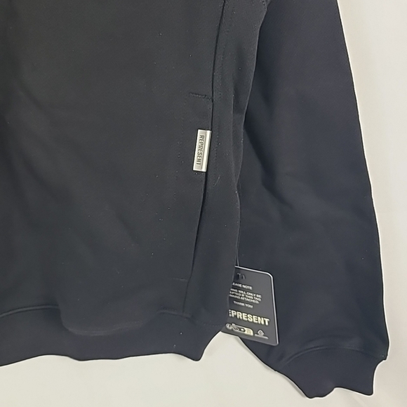 NWT Represent Initial Boxy Zip Through Hoodie Black Heavyweight Sz S MSRP $165 - Picture 3 of 5